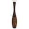 Brown Rattan Coastal Style Vase, 48" x 12" x 12"
